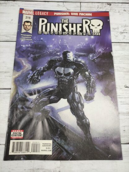 The Punisher Marvel Comics #219 War Machine (February 2018) Clayton Crain Cover