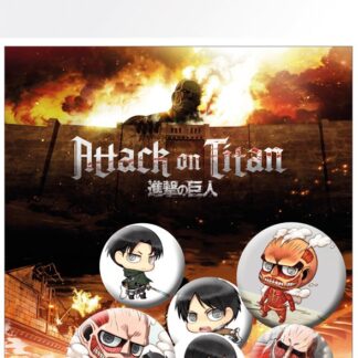 Attack On Titan Chibi character Button Badge Pack