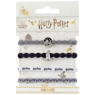 Harry Potter Hair Bands Hogwarts & Sorting Hat (Pack Of 4)