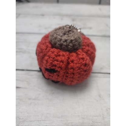 Handmade Crochet Pumpkin Keychain KnittedByBecks Orange