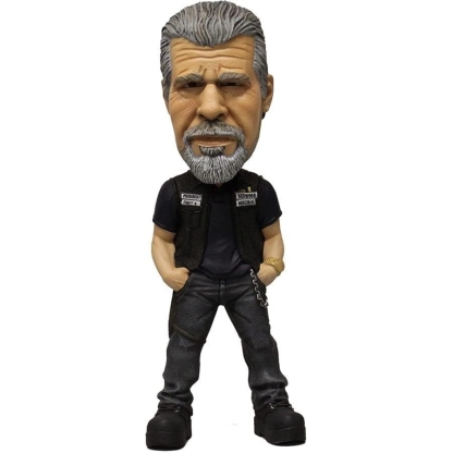 Clay Morrow Sons Of Anarchy Bobble Head Mezco Former President of the Sons of Anarchy Motorcycle Club, Clay is a bikey vigilanty fighting to keep drug dealers out of his town. Now yours to own in Bobble Head form!