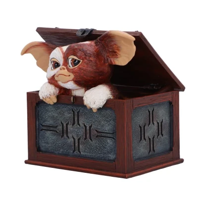 Gizmo Mogawai In A Box Resin Gremlins Figurine 14.5cm Officially Licensed Gremlins Merchandise Gremlims Gizmo in a Box Figurine Cast in the finest resin Expertly hand-painted