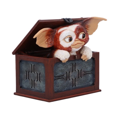 Gizmo Mogawai In A Box Resin Gremlins Figurine 14.5cm Officially Licensed Gremlins Merchandise Gremlims Gizmo in a Box Figurine Cast in the finest resin Expertly hand-painted