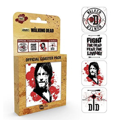 Walking Dead Daryl Dixon Official Coaster Pack Set Of 4