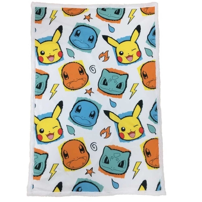 Pokemon Starter Soft Throw Snuggle Blanket 100x150cm