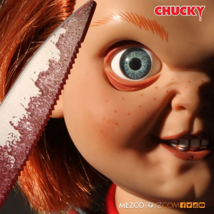 Childs Play Talking Sneering Chucky Doll Mezco MDS Mega