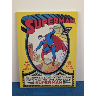 Superman 30x40cm Canvas Print Of Isuue #1 1939 DC Golden Era