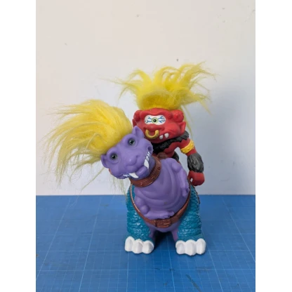 Battle Trolls Trollasaurus & Bulls Eye Troll Figure Hasbro 1992