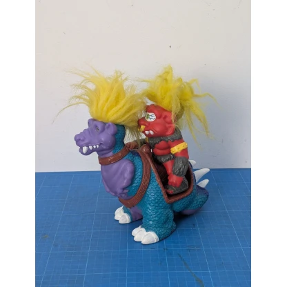 Battle Trolls Trollasaurus & Bulls Eye Troll Figure Hasbro 1992