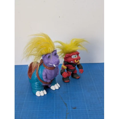 Battle Trolls Trollasaurus & Bulls Eye Troll Figure Hasbro 1992
