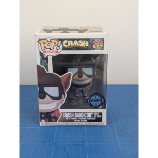 Funko Pop! Games Crash Bandicoot #274 with Jet Pack (Boxed). Add some 'wumpa' to your collection with this used Funko Pop!