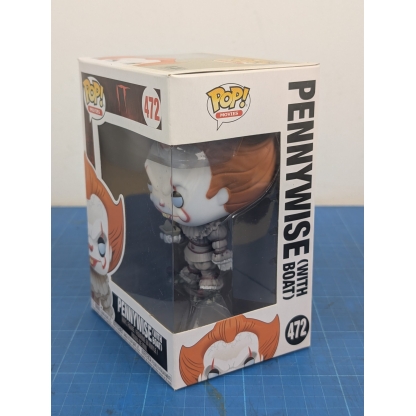 Funko Pop! Movies IT Pennywise with Boat #472. He's waiting to float into your collection! This used Funko Pop!