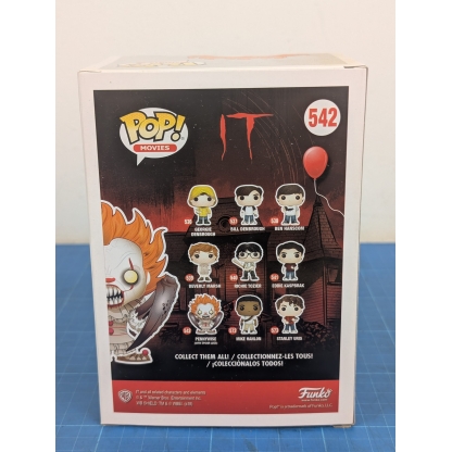 Funko Pop! Movies IT Pennywise with Spider Legs #542. Float into your collection with this used Funko Pop! Movies figure featuring Pennywise