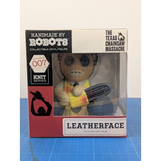 Handmade by Robots Leatherface Texas Chainsaw Massacre Knit Series Vinyl Figure #007 He's all stitched up and ready for your collection! This unique Handmade by Robots Leatherface vinyl figure