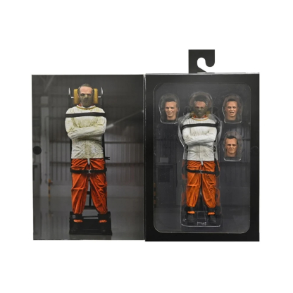 Dressed in his striking orange prison uniform and straightjacket, this highly detailed figure features full articulation for dynamic posing.