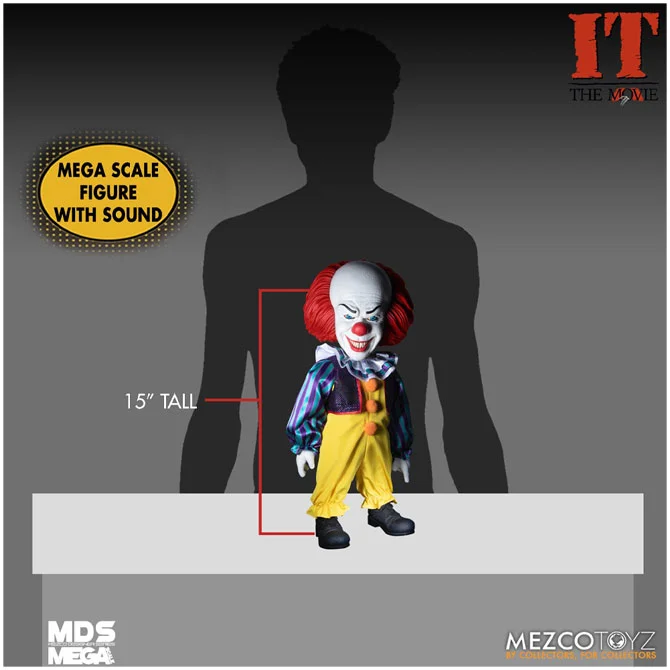Mezco MDS Mega Scale IT 1990 Talking Pennywise Figure - Image 7