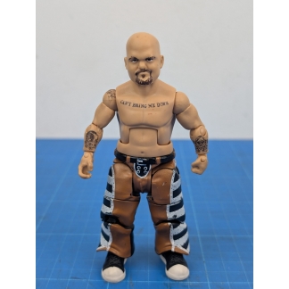 Front view of a loose WWE Mattel Elite action figure of Hornswoggle, showing his full body,