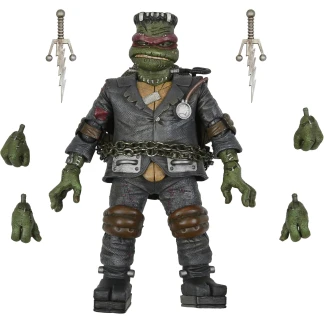 Detailed shot of the accessories including interchangeable hands and metal chains.