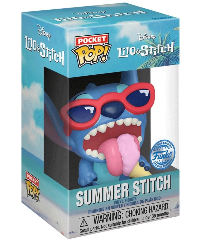 Disney Lilo & Stitch Summer Stitch Pocket Pop! Vinyl Figure Standalone Mini