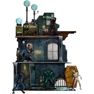Front view of the Mezco 5 Points Monsters Tower of Fear Deluxe Boxed Set
