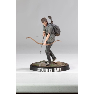 Front view of The Last of Us Part II Ellie with Bow 8-inch PVC statue on branded base.