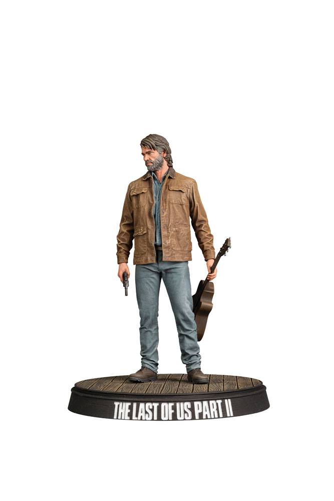 The Last of Us Part II Joel 9-inch PVC statue holding guitar and weapon.