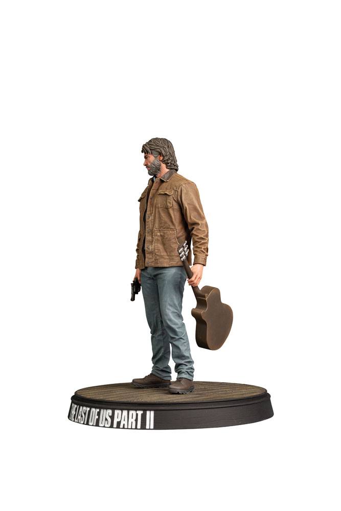 The Last of Us Part II Joel 9-inch PVC statue holding guitar and weapon.