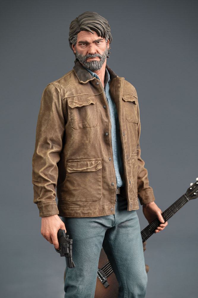 The Last of Us Part II Joel 9-inch PVC statue holding guitar and weapon.