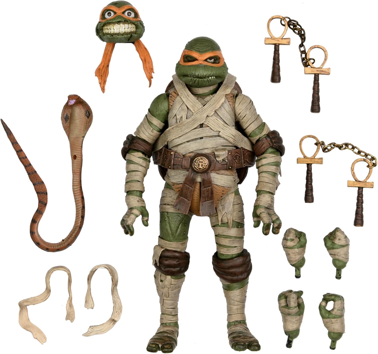 NECA Universal Monsters x TMNT Michelangelo as The Mummy 7” Scale Figure