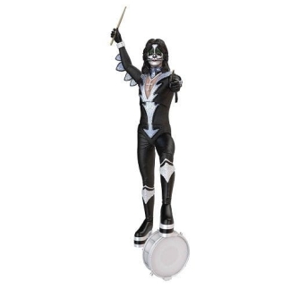 KISS Peter Criss The Catman BST AXN Action Figure featuring drumstick accessories and Destroyer tour outfit