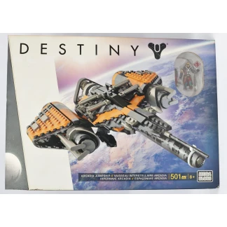Shop the retired Mega Bloks Destiny Arcadia Jumpship (501 Pcs) at Only Cool Stuff. Factory sealed bags with an included Warlock figure. Box has shelf wear—perfect for builders!