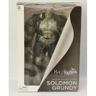 DC Collectibles Batman Arkham Deluxe Solomon Grundy figure in original damaged box