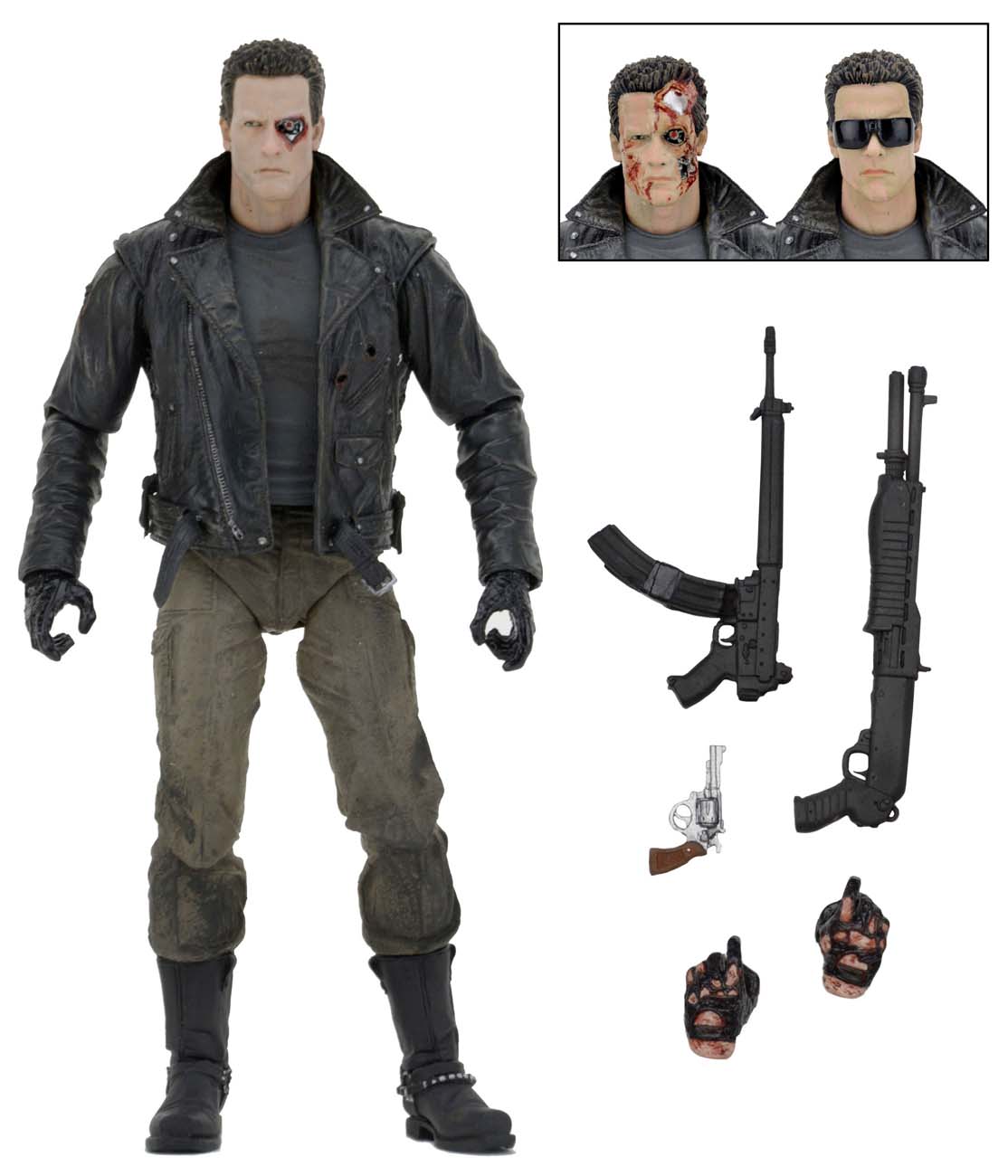 Terminator Ultimate T-800 Police Station Assault NECA Figure Front View