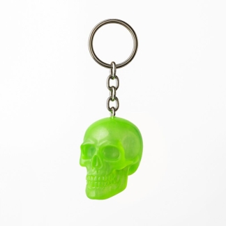 Glow in the Dark Skull Keyring Gothic Keychain